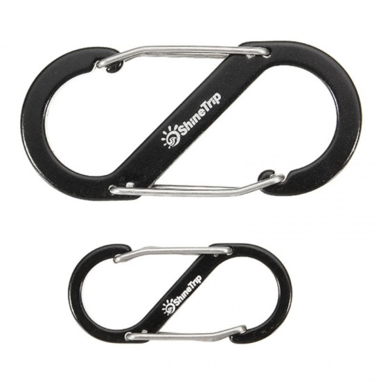 EDC S Shape Type Buckle Double Gated Carabiner Key Ring Clip Hook EDC S Shape Type Buckle Double Gated Carabiner Key Ring Clip Hook