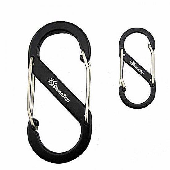 EDC S Shape Type Buckle Double Gated Carabiner Key Ring Clip Hook EDC S Shape Type Buckle Double Gated Carabiner Key Ring Clip Hook