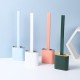 Silicone Toilet Brush With Toilet Brush Holder Stand Bathroom Cleaning Tool Silicone Toilet Brush With Toilet Brush Holder Stand Bathroom Cleaning Tool