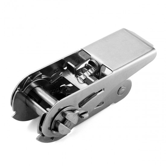 Silver Tone Stainless Steel Ratchet Buckle for 25mm Width Tie Down Strap