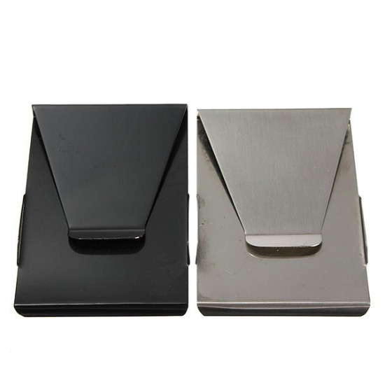 Slim Stainless Steel Double Sided Money Clip Wallet Credit Card Holder