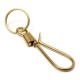 Solid Brass Fish Hook Key Chain Keyring Keys Belt Wallet Clip Keyfob Pocket Keychain