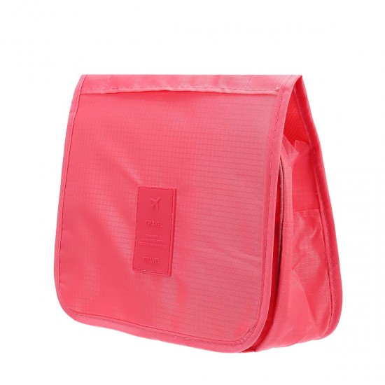Solid Color Foldable Travel Bag for Toiletries Hanging Toiletry Bag Portable Finishing Cosmetic Bag Solid Color Foldable Travel Bag for Toiletries Hanging Toiletry Bag Portable Finishing Cosmetic Bag