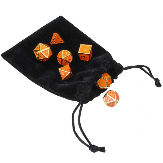 Solid Metal Heavy Dice Set Polyhedral Dices Role Playing Games Dice Gadget RPG