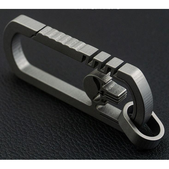 Titanium EDC Quickdraw Hanging Buckle Keychain Portable Key Ring Pendant Ornament