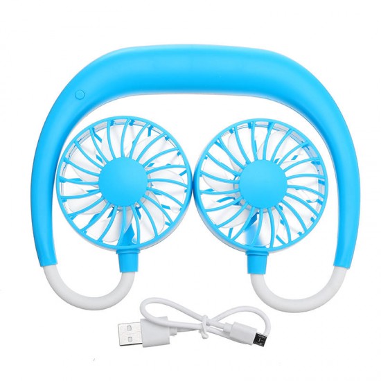 USB Neckband Fan 2nd Aromatherapy Handfree Personal Fan Mini Neck Double Fans Wearable Portable Mini Fan USB Neckband Fan 2nd Aromatherapy Handfree Personal Fan Mini Neck Double Fans Wearable Portable Mini Fan
