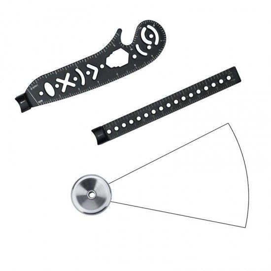 Versatile EDC Tool Design Drawing Curved Metallic Ruler Mini Compass Protractor Combo Patterns for Notepad Designers Artists Architects Student Versatile EDC Tool Design Drawing Curved Metallic Ruler Mini Compass Protractor Combo Patterns for Notepad Designers Artists Architects Student