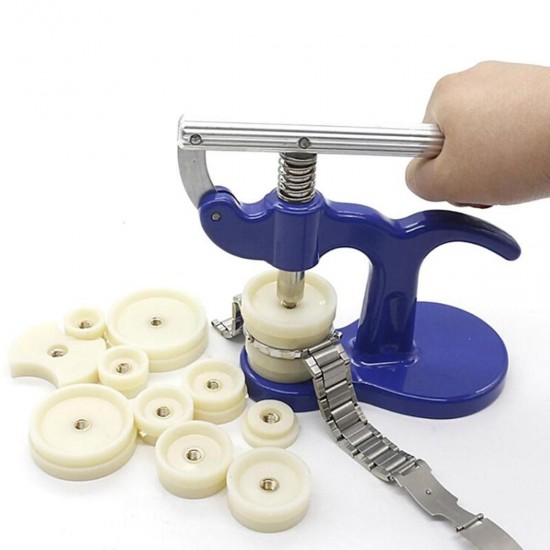 Watch Case Press Watch Back Case Cover Press Closer Watchmaker Presser Repair Tools With 12 Dies Watch Case Press Watch Back Case Cover Press Closer Watchmaker Presser Repair Tools With 12 Dies