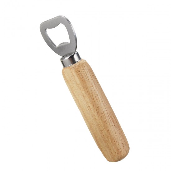 Wooden Handle Bottle Opener Soft Handle Smooth Beer Opening Tool