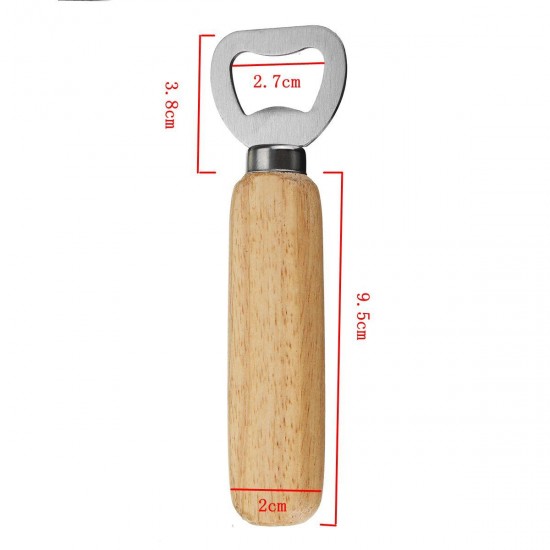 Wooden Handle Bottle Opener Soft Handle Smooth Beer Opening Tool