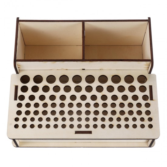 Wooden Pigment Paint Bottles Rack Organizer Epoxy Tool Storage Model Box Wooden Pigment Paint Bottles Rack Organizer Epoxy Tool Storage Model Box