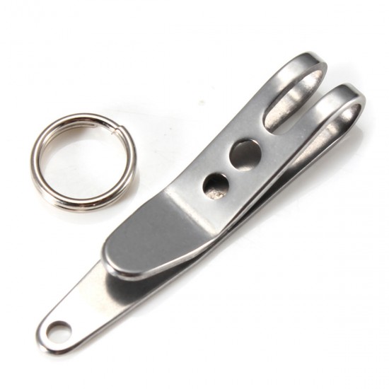 EDC Mini Clip Flashlight Clip Money Cash Holder Key Chain Clip With Ring