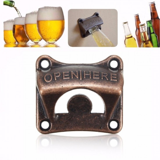 Zinc Alloy Vintage Collectable Wall Mounted Beer Soda Bottle Bar Opener