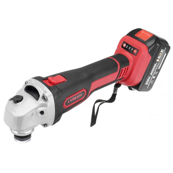 110-220V 22000rpm Cordless Electric Angle Grinder Power Cutting Tool with Auxiliary Handle Charger Wrench