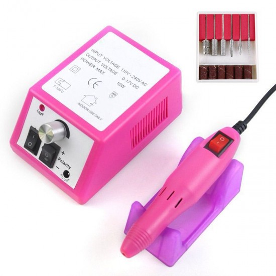 110/220V Electric Nail Drill Pen Set Nail File Art Manicure Pedicure Polish Tools