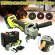 128V Electric Cordless Brushless Angle Grinder Polishing Metal Cutting Tool Set with One Battery US Plug