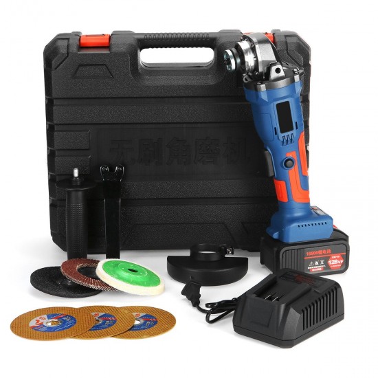 128VF 100mm Cordless Brushless Angle Grinder Cutting Grinding Tool Rechargeable 128VF 100mm Cordless Brushless Angle Grinder Cutting Grinding Tool Rechargeable