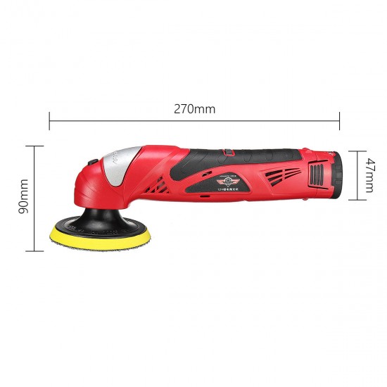 12V Car Electric Polisher Waxer Portable Waxing Polishing Machine W/ 2Pcs Li-ion Battery 12V Car Electric Polisher Waxer Portable Waxing Polishing Machine W/ 2Pcs Li-ion Battery