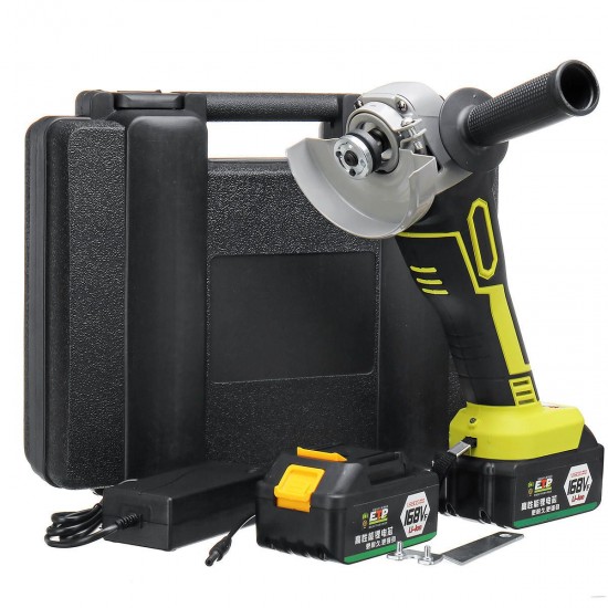 1300W 18800mAh Rechargable Cordless Brushless Angle Grinder 2 Gears Disc Polishing Machine Grinding Tool 2 Li-ion Batteries 1300W 18800mAh Rechargable Cordless Brushless Angle Grinder 2 Gears Disc Polishing Machine Grinding Tool 2 Li-ion Batteries