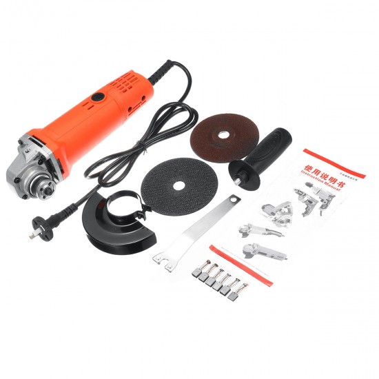 1300W Electric Angle Grinder 11000r/min Grinding Polishing Machine Set 1300W Electric Angle Grinder 11000r/min Grinding Polishing Machine Set