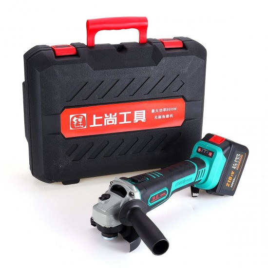 218TV 29800mAh 600W 12000r/min Cordless Electric Angle Grinder Power Cutting Tool with 3 125mm Cutting Wheels Rechargable Speed Adjustable 218TV 29800mAh 600W 12000r/min Cordless Electric Angle Grinder Power Cutting Tool with 3 125mm Cutting Wheels Rechargable Speed Adjustable
