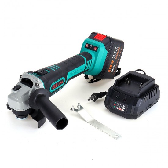 218TV 29800mAh 600W 12000r/min Cordless Electric Angle Grinder Power Cutting Tool with 3 125mm Cutting Wheels Rechargable Speed Adjustable 218TV 29800mAh 600W 12000r/min Cordless Electric Angle Grinder Power Cutting Tool with 3 125mm Cutting Wheels Rechargable Speed Adjustable