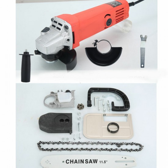4-1/2'' Mini Electric Angle Grinder with Chain Saw Polishing Machine EXTRA BRUSHES DEL. IN 12000 rpm