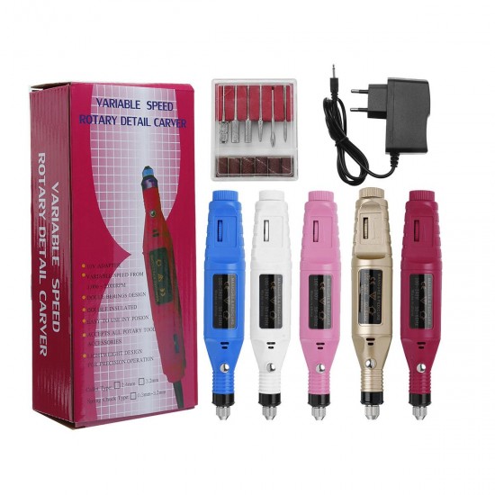 Professional Acrylic Electric Engraving Pen Nail Art Drill File Manicure Pedicure Polishing Tools Kit Professional Acrylic Electric Engraving Pen Nail Art Drill File Manicure Pedicure Polishing Tools Kit