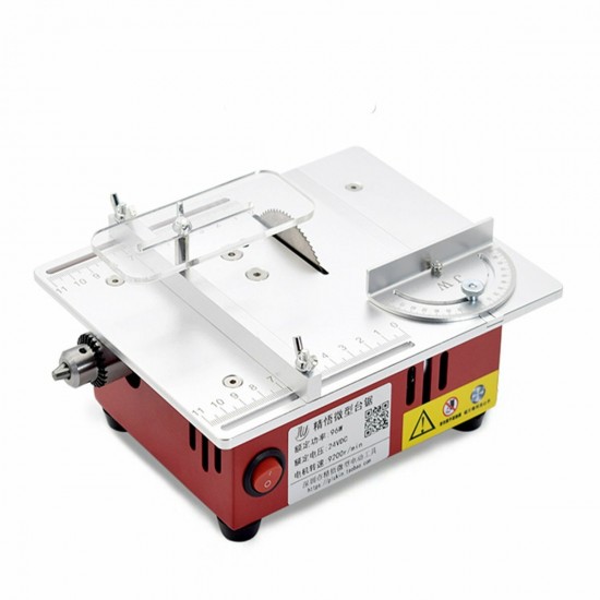 100-240V Mini Table Saws Multifunctional Lifting Electric Saw Wood Working DIY Bench Lathe Electric Polisher Grinder DIY Model Household Cutting Machine