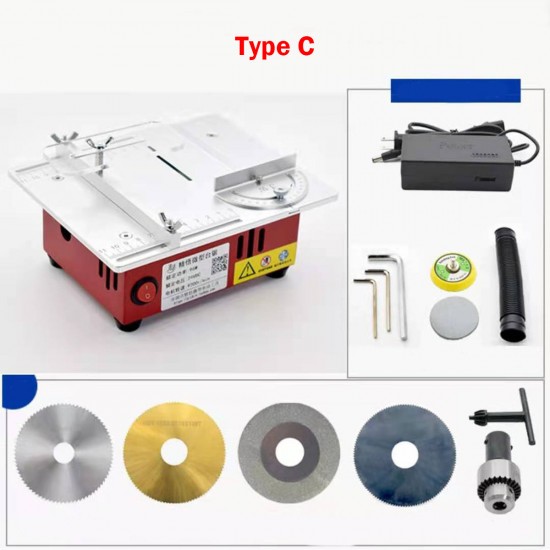 100-240V Mini Table Saws Multifunctional Lifting Electric Saw Wood Working DIY Bench Lathe Electric Polisher Grinder DIY Model Household Cutting Machine