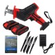 110-240V Lithium-Ion Cordless Reciprocating Saw Rechargeable w/4 Blades 1/2 Battery