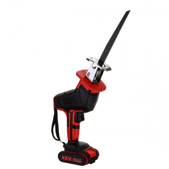 110-240V Lithium-Ion Cordless Reciprocating Saw Rechargeable w/4 Blades 1/2 Battery