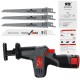 12V Lithium-Ion Cordless Reciprocating Saw Kit with 4x Wood Blades Wood Metal Cutting Power Tools