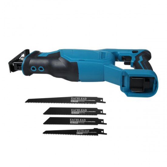 18V Blue Electric Reciprocating Saw Variable Speed Cordless Wood Metal Cutting Power Tools Set 18V Blue Electric Reciprocating Saw Variable Speed Cordless Wood Metal Cutting Power Tools Set