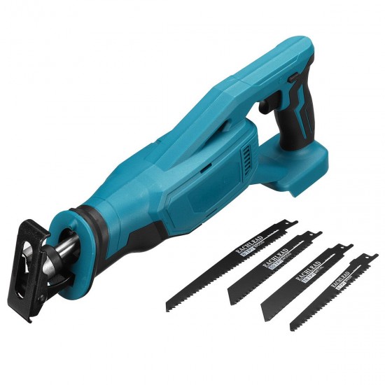 18V Blue Electric Reciprocating Saw Variable Speed Cordless Wood Metal Cutting Power Tools Set