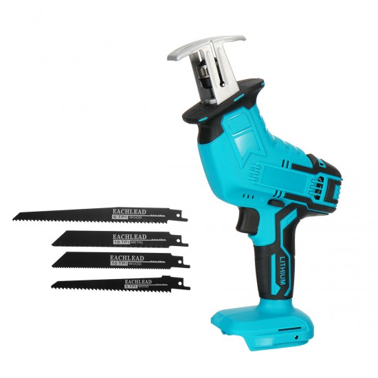 18V Cordless Handheld Electric Reciprocating Saw 0-3000rpm/min Electric Saber Saw With 4 Pcs Saw Blades Adapted To Makita Battery