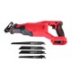 18V Red Electric Reciprocating Saw Variable Speed Cordless Wood Metal Cutting Power Tools Set