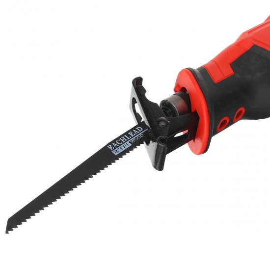 18V Red Electric Reciprocating Saw Variable Speed Cordless Wood Metal Cutting Power Tools Set