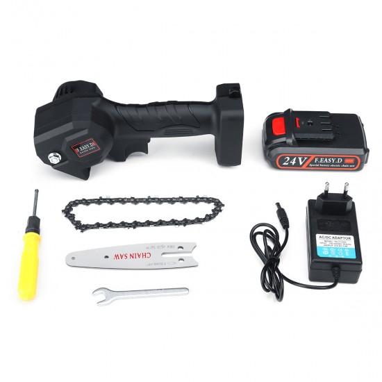 24V Rechargeable Cordless Electric Saw Portable Woodworking Cutting Tool W/ Battery 24V Rechargeable Cordless Electric Saw Portable Woodworking Cutting Tool W/ Battery