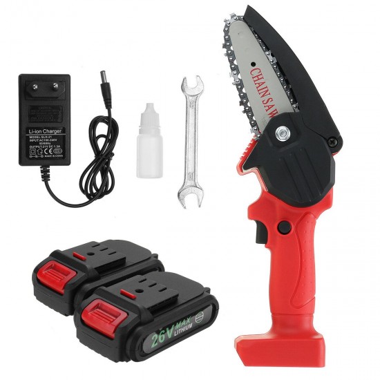26V Rechargeable Electric Saw Portable Woodworking Saws Cutting Tool W/ 1 or 2pcs Battery