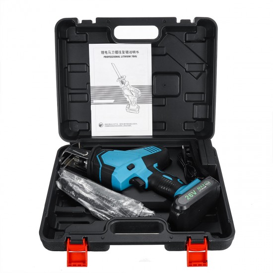 26V/88V 6000mAh/13000mAh Cordless Reciprocating Saw Electric Lithium Sabre Saw with 5 Saw Blades 26V/88V 6000mAh/13000mAh Cordless Reciprocating Saw Electric Lithium Sabre Saw with 5 Saw Blades