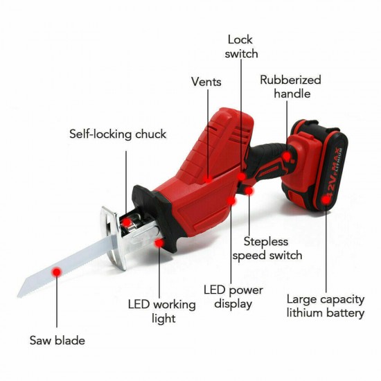 42V Electric Saws Outdoor Saber Saw Cordless Portable Power Tools