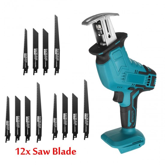 Cordless Handheld Electric Reciprocating Saw Saber Saw W/ 12X Blades For Makita 18V Battery