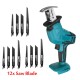 Cordless Handheld Electric Reciprocating Saw Saber Saw W/ 12X Blades For Makita 18V Battery