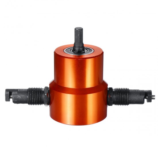 Double Headed Sheet Metal Cutting Nibbler Drill Attachment Metal Cutter Tool Double Headed Sheet Metal Cutting Nibbler Drill Attachment Metal Cutter Tool