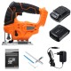 Electric Jig Saw Curve Saw Woodworking Wood PVC Metal Power Tool With 2 Batteries Electric Jig Saw Curve Saw Woodworking Wood PVC Metal Power Tool With 2 Batteries