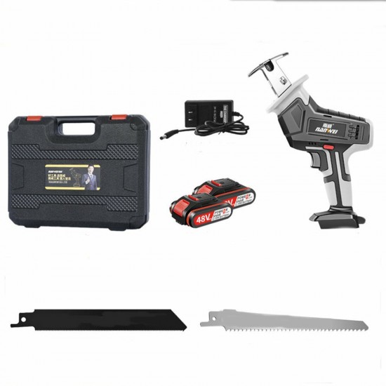 21V 15mm Cordless Electric Reciprocating Saw Variable Speed Electric Saw With 2 Saw Blades 2 Lithium-Ion Batteries 21V 15mm Cordless Electric Reciprocating Saw Variable Speed Electric Saw With 2 Saw Blades 2 Lithium-Ion Batteries