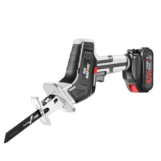 21V 15mm Cordless Electric Reciprocating Saw Variable Speed Electric Saw With 2 Saw Blades 2 Lithium-Ion Batteries 21V 15mm Cordless Electric Reciprocating Saw Variable Speed Electric Saw With 2 Saw Blades 2 Lithium-Ion Batteries