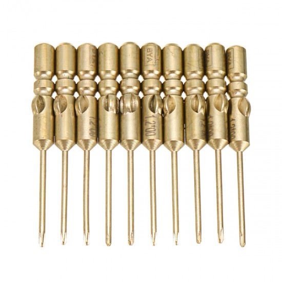 10Pcs 40mm Magnetic Screwdriver Bits Hex Cross Head PH0 PH1 PH2 Bit For Electric Screwdriver