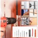 12V Electric Cordless Drill Digital Display Single/Double Speed 18+1 Torque Lithium Drill Multifunction Household Screwdriver W/ Accessories